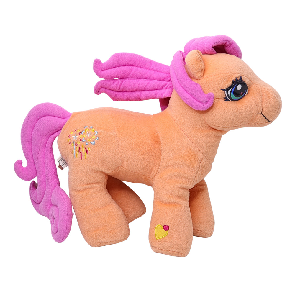2003 Hasbro Nanco My Little Pony Sparkleworks Plush 11" Orange Pink Stuffed